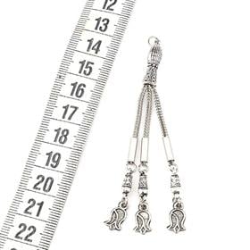 Lale Uçlu Üçlü Metal Püskül