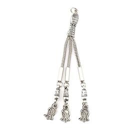 Lale Uçlu Üçlü Metal Püskül