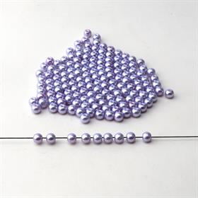 Lila Cam İnci Boncuk 8 mm 100 adet