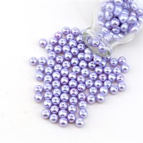 Lila Cam İnci Boncuk 8 mm 100 adet