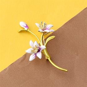 Lilyum Çiçek Broş