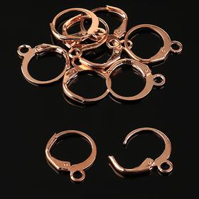 Mandallı Ay Küpe Halkası Rose