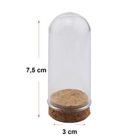 Mantar Tıpalı Plastik Fanus Şişe