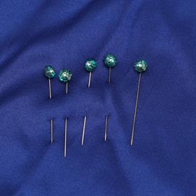 Mavi Kristal Taşlı Çiçek Eşarp Şal İğnesi 12 adet