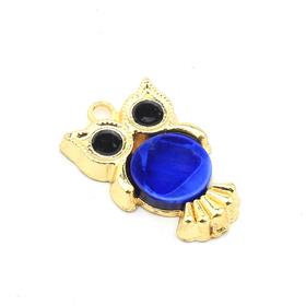 Mavi Sedefli Baykuş Takı Ucu