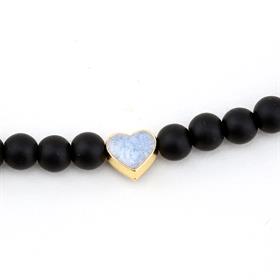 Mavi Sedefli Kalp Takı Boncuğu