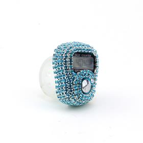 Mavi Taşlı Dijital Zikirmatik Tesbihmatik