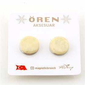 Mermer Görünümlü Mıknatıslı Eşarp Şal Tutucu