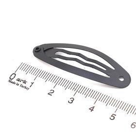 Metal Çıtçıtlı Toka Siyah 5 cm