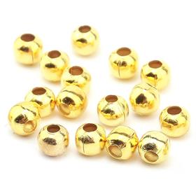 Metal Demir Top Boncuk 4 mm Altın (10 Adet)