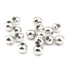 Metal Demir Top Boncuk 4 mm Gümüş (10 Adet)