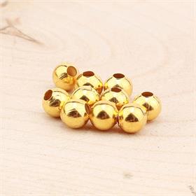 Metal Demir Top Boncuk 6 mm Altın (10 Adet)
