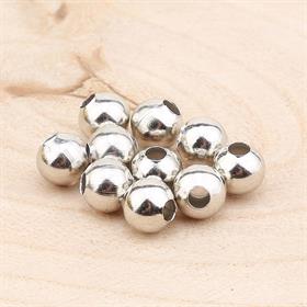 Metal Demir Top Boncuk 6 mm Gümüş (10 Adet)
