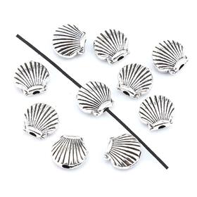 Metal İstiridye Boncuk 10 Adet