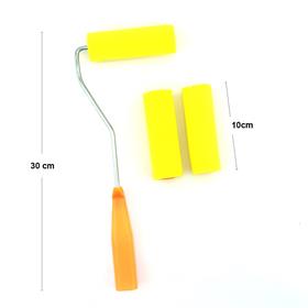 Metal Saplı, Sünger Rulo Fırça Seti Geniş 10 cm