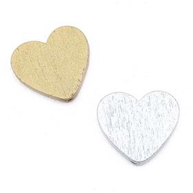 Metalik Renk, Ahşap Kalp Emzik Askısı Boncuğu