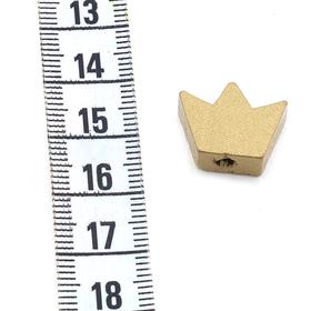 Metalik Renk, Taç Şeklinde Ahşap Emzik Zinciri Boncuğu