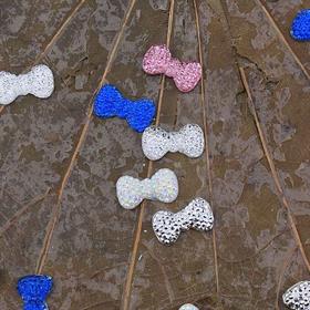 Mini Fiyonk Şeklinde Polyester Taş (100 adet)