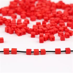 Miyuki Square Cube 3 mm Kırmızı Boncuk