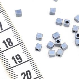 Miyuki Square Cube 3 mm Koyu Gümüş Boncuk