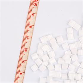 Miyuki Tila Bead 5*5 mm Beyaz Boncuk