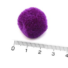Mor Yün Ponpon 2 cm 10 Adet