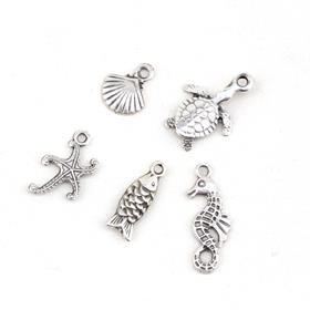 Okyanus Takı Uçları Seti Karartma Gümüş