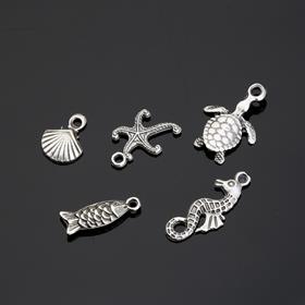 Okyanus Takı Uçları Seti Karartma Gümüş