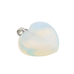 Opal Ay Taşı Kalp Kolye Ucu
