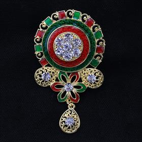 OTANTİK KRİSTAL TAŞLI ESKİTME BROŞ