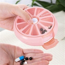 Otomatik İlaç ve Hap Kutusu Pembe