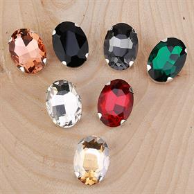 Oval Kristal Dikme Beyoğlu Taşı Büyük Boy 5 adet