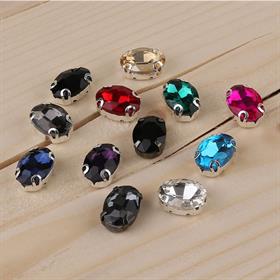 Oval Kristal Dikme Beyoğlu Taşı Orta Boy 5 adet