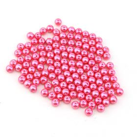 Pembe Cam İnci Boncuk 8 mm 100 adet