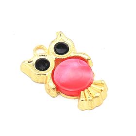 Pembe Sedefli Baykuş Kolye Ucu