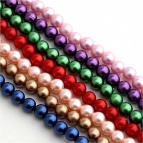 Plastik Çanta Boncuk 8 mm ( 50 Adet )