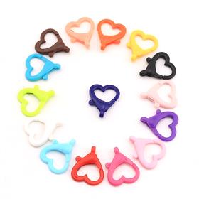 Plastik Kalp Klips 10 Adet