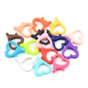 Plastik Kalp Klips 10 Adet