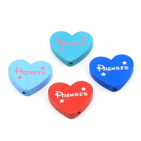 Prenses Baskılı, Kalp Emzik Askısı Boncuğu