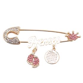 Prenses Bebek İğnesi Pembe Taç Model