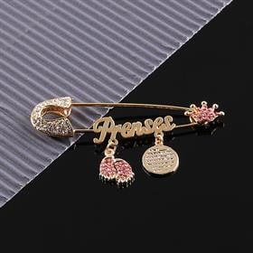 Prenses Bebek İğnesi Pembe Taç Model