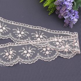 Pudra Güpür Dantel 9 metre Fransız Danteli