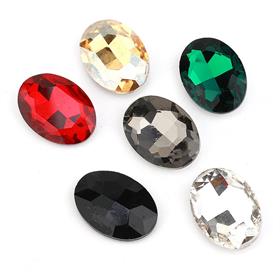 Renkli Kristal Arpa Taş 18X25 mm (5 adet)