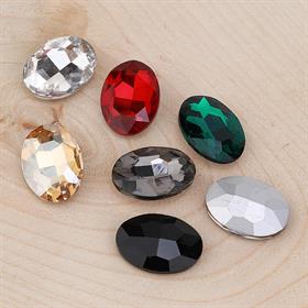 Renkli Kristal Arpa Taş 18X25 mm (5 adet)