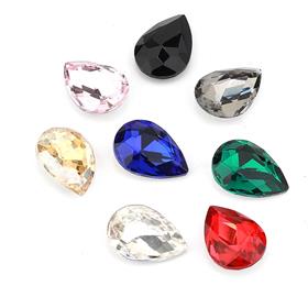 Renkli Kristal Damla Taş 10X14 mm (10 adet)