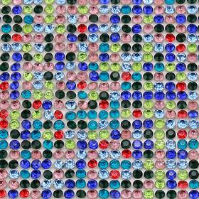 Renkli Taşlı Yapıştırma Tabaka Meş