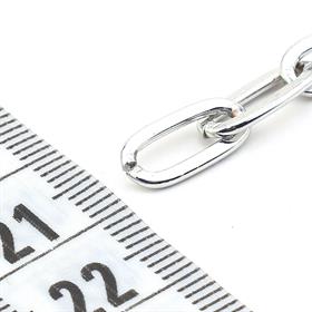 Rodyum Kaplama Kalın Dikdörtgen Zincir