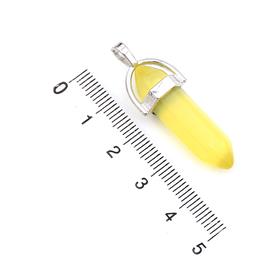 Sarı Cam Taş Pointer Çivi Takı Ucu