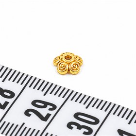 Sarı Metal Boncuk Kapağı 10 Adet