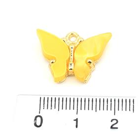 Sarı Sedefli Kelebek Takı Ucu